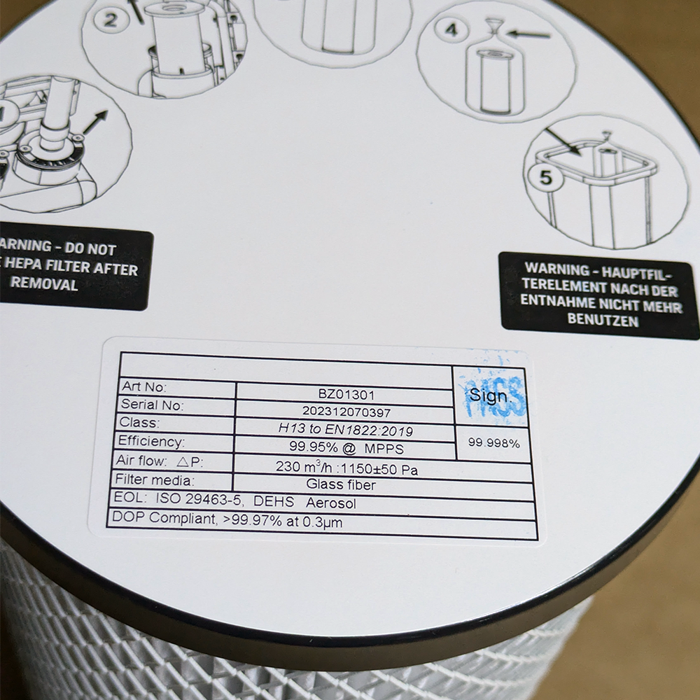 Vacuum/Extractor HEPA Filter for Pullman Ermator S-Series For S13, S26, S36 & S1400