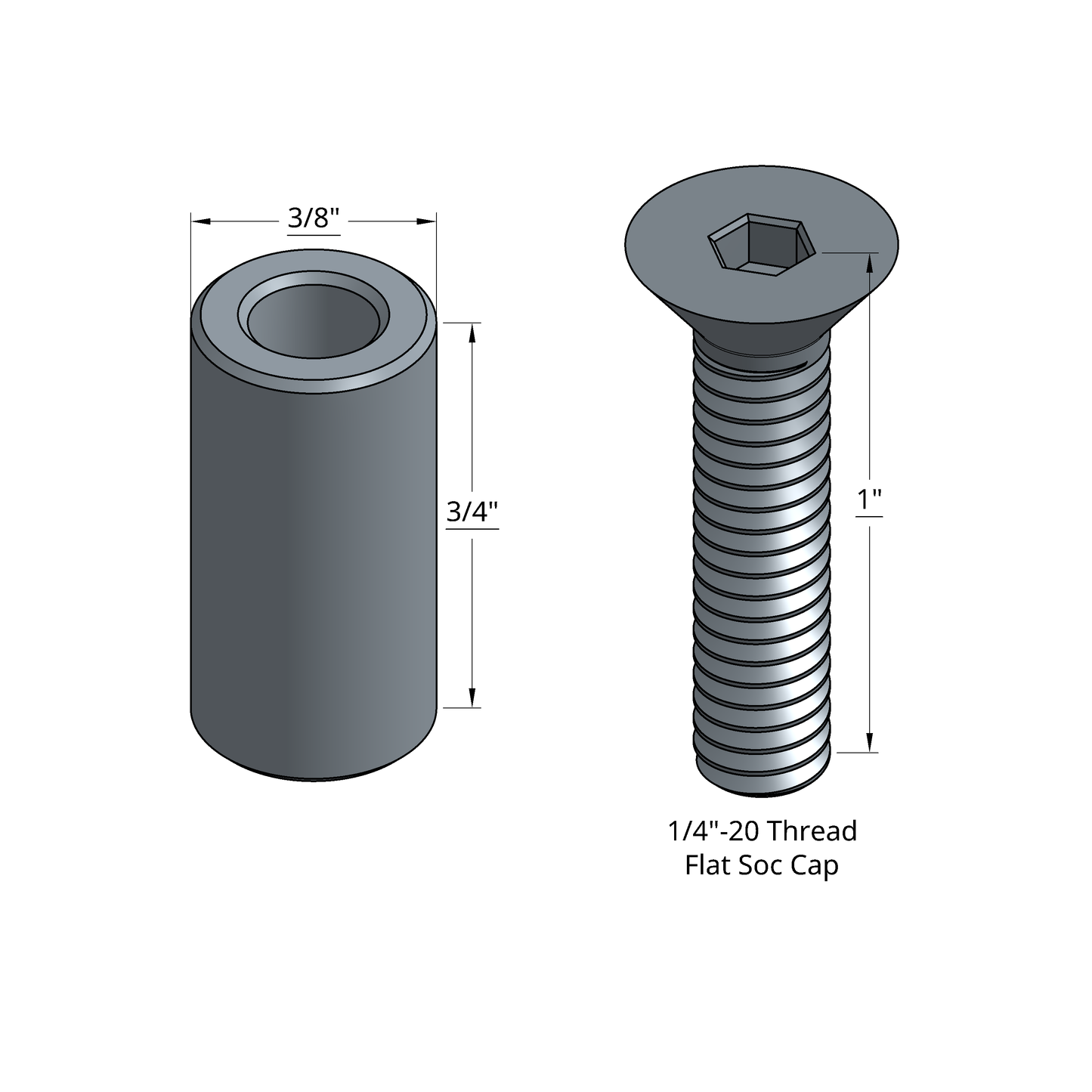 SHEAR PIN & 1/4X20 SCREW COMBO