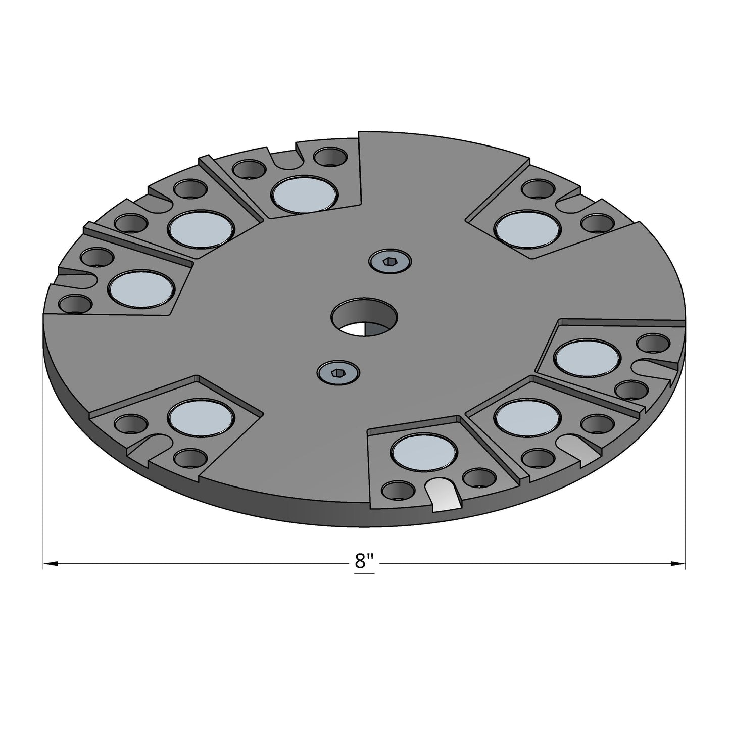 8" PLUG 'N GO STEEL MPG PLATE (COLOSSOS XT)