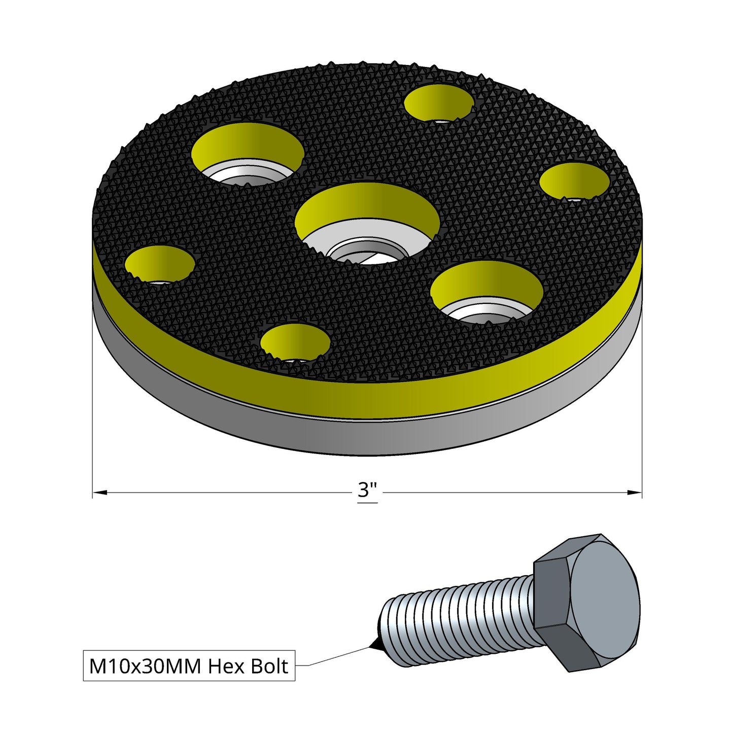 3" LOW PROFILE PAD DRIVER (GATOR)