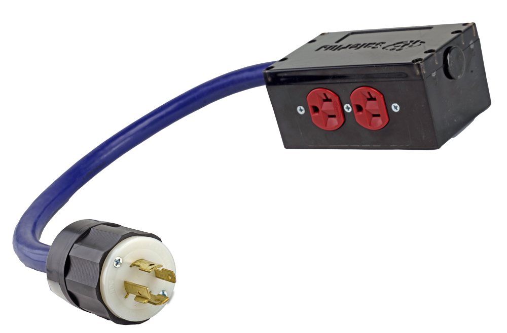 STRAIGHT BLADE 110V QUAD BOX 20A