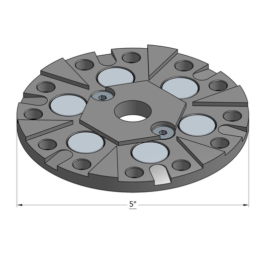 5" PLUG 'N GO STEEL PLATE 2,3,4,6 POS (THE EDGE/RASP/MIROIR)